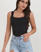 Cora Women's Square Neck Tank Tops 5 Pack – Sleeveless Everyday Vests