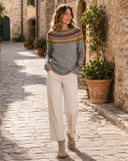 Alice Women's Retro Knit Jumper – Long Sleeve Vintage Style Autumn Sweater