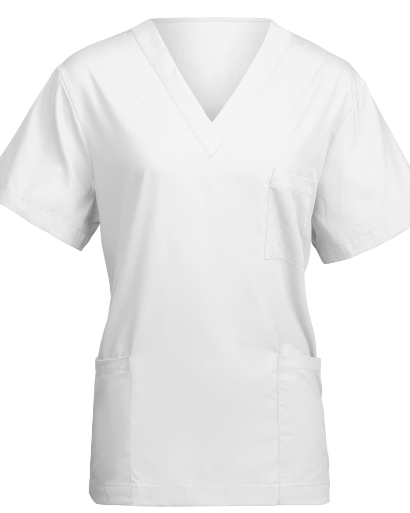 Brenda Women's Medical Scrub Tunic – V Neck Short Sleeve Healthcare Uniform Top