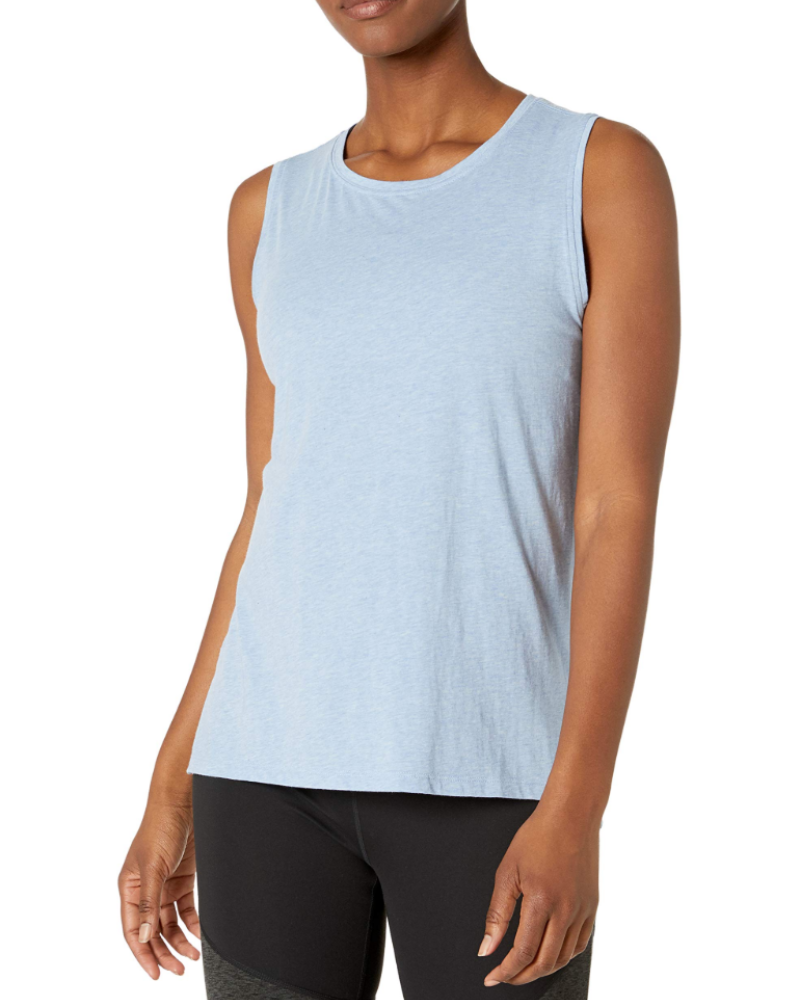 Blythe Women's Sleeveless Jersey Tank Top – Stretch Cotton Blend Vest
