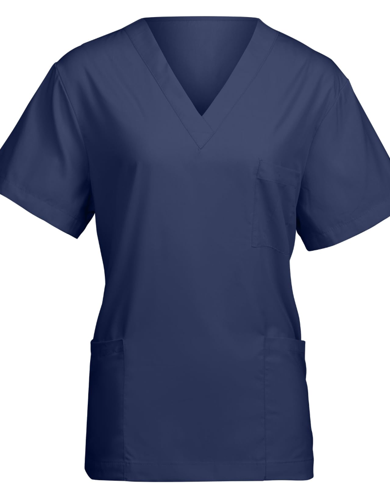 Brenda Women's Medical Scrub Tunic – V Neck Short Sleeve Healthcare Uniform Top