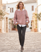 Florence Women's Knit Jumper – Soft Crew Neck Everyday Casual Sweater