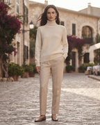 Aveline Women's Roll-Neck Jumper – Soft Ribbed Knit with Relaxed Hip-Length Fit