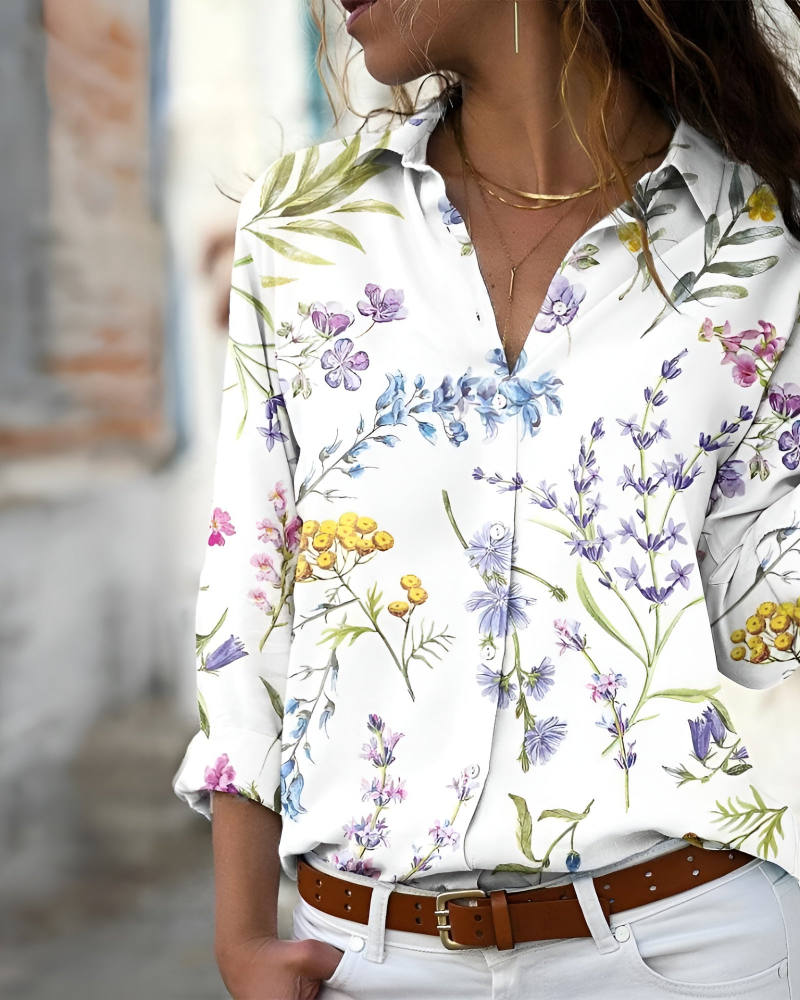 Keziah Women's Printed Blouse – Breathable Fabric & Relaxed Fit