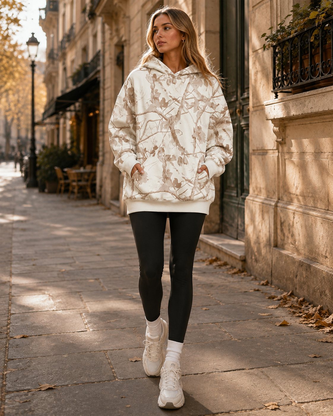 Lydia Women's Oversized Hoodie – Fleece Pullover with Kangaroo Pocket & Drop Shoulders