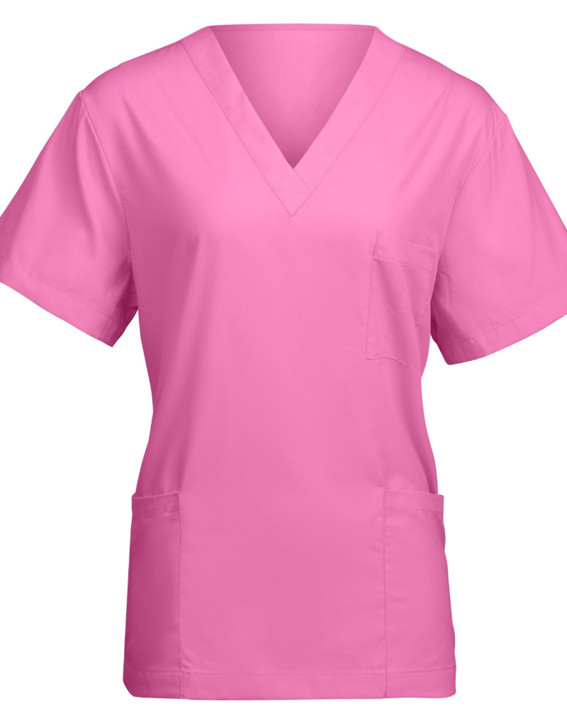 Brenda Women's Medical Scrub Tunic – V Neck Short Sleeve Healthcare Uniform Top