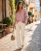 Cordelia Women's Cashmere Jumper – 100% Cashmere V-Neck Luxury Knit Sweater