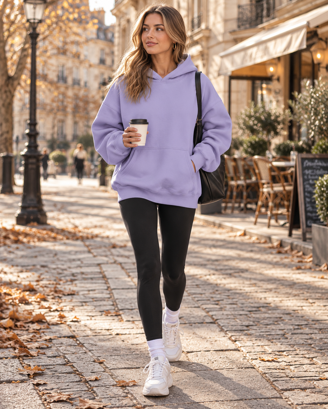 Chelsea Women's Oversized Hoodie – Fleece Pullover with Drop Shoulders & Kangaroo Pocket