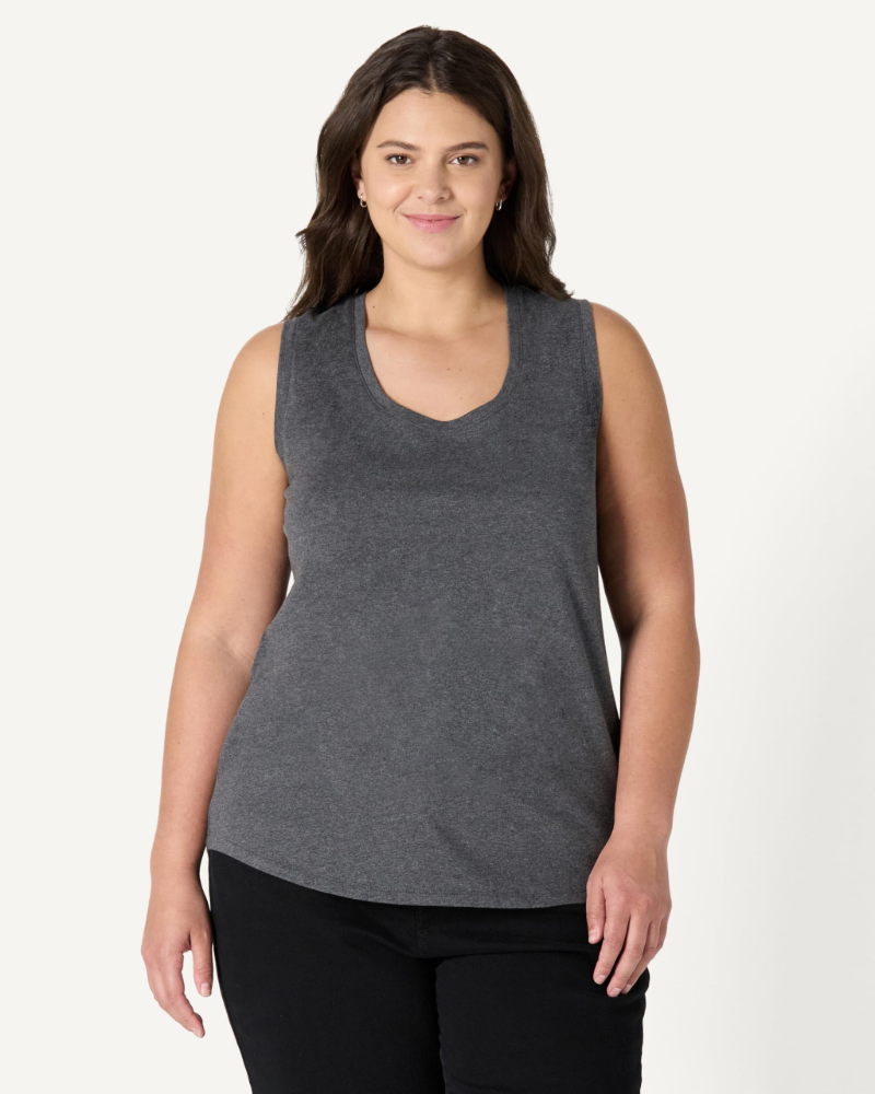 Verity Women's Cotton Tank Top – Sleeveless Scoop Neck Vest
