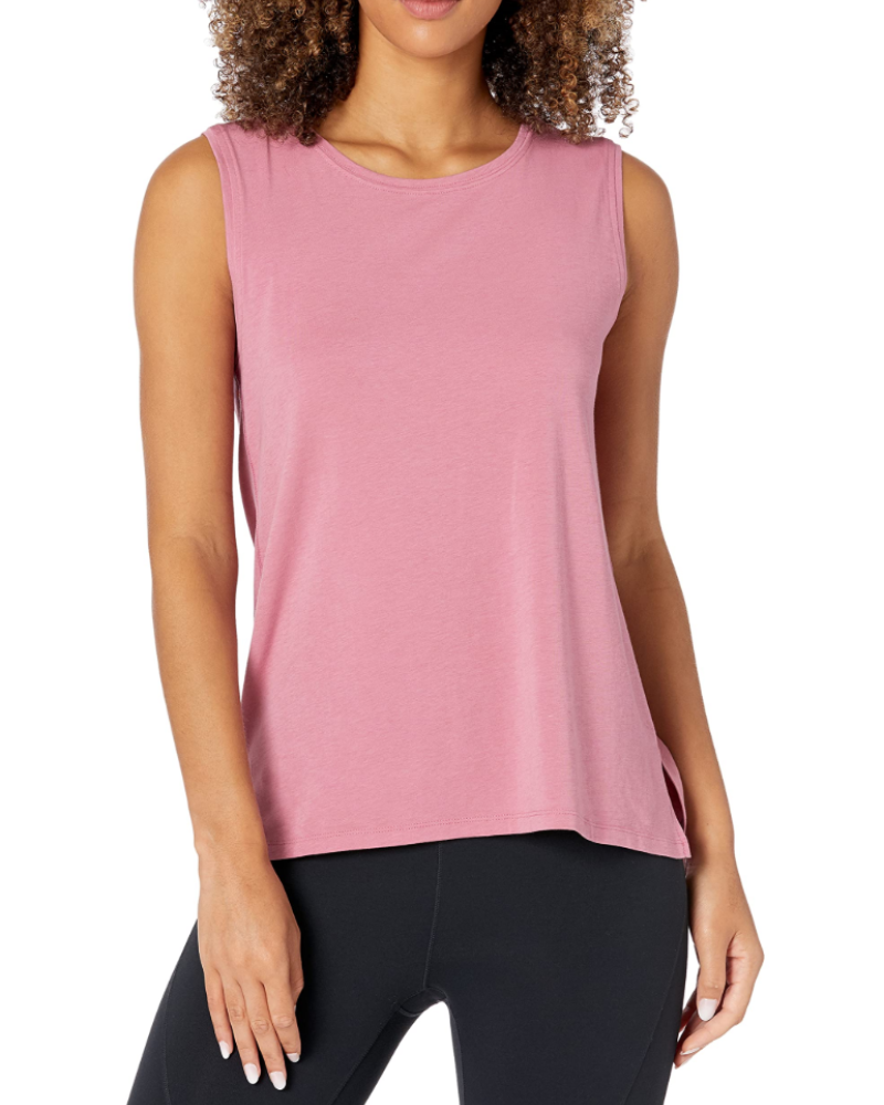 Blythe Women's Sleeveless Jersey Tank Top – Stretch Cotton Blend Vest