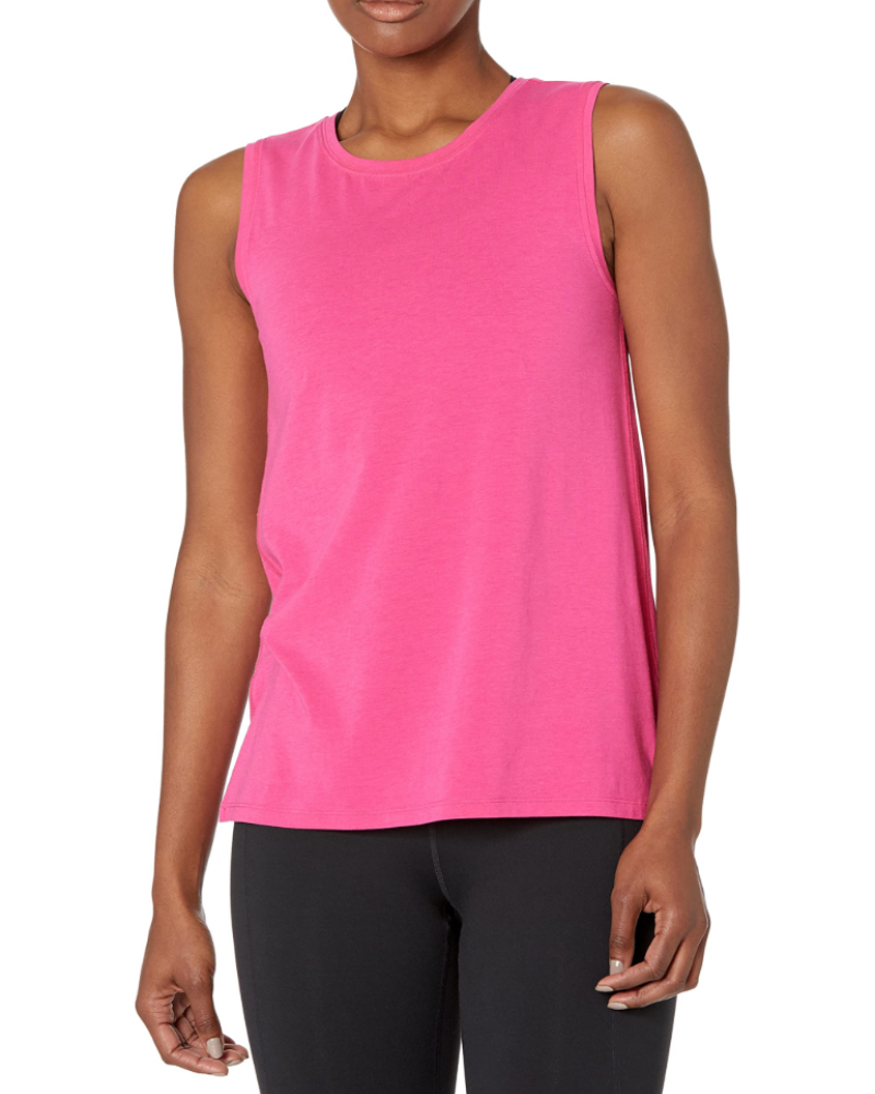 Blythe Women's Sleeveless Jersey Tank Top – Stretch Cotton Blend Vest