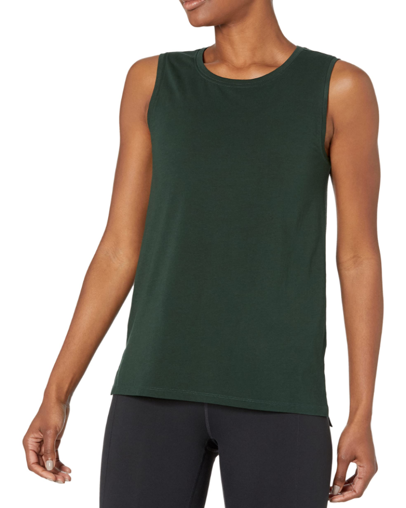 Blythe Women's Sleeveless Jersey Tank Top – Stretch Cotton Blend Vest