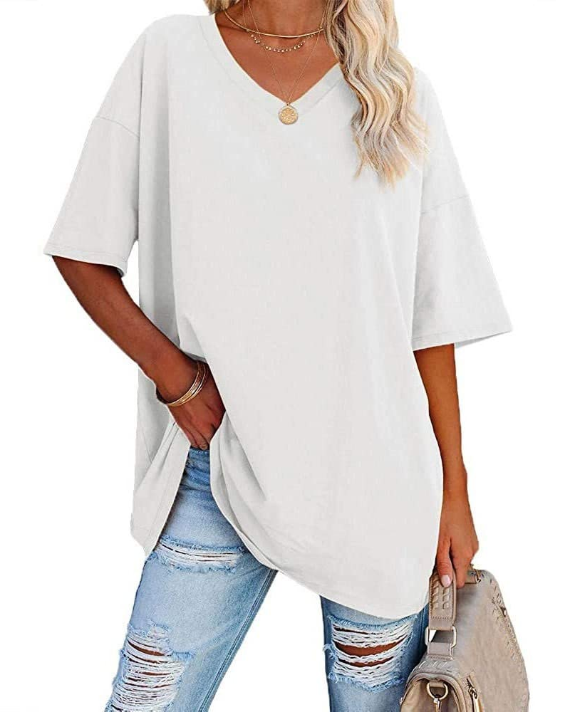 Wren Women's Oversized V Neck T-Shirt – Half Sleeve Casual Baseball Style Top