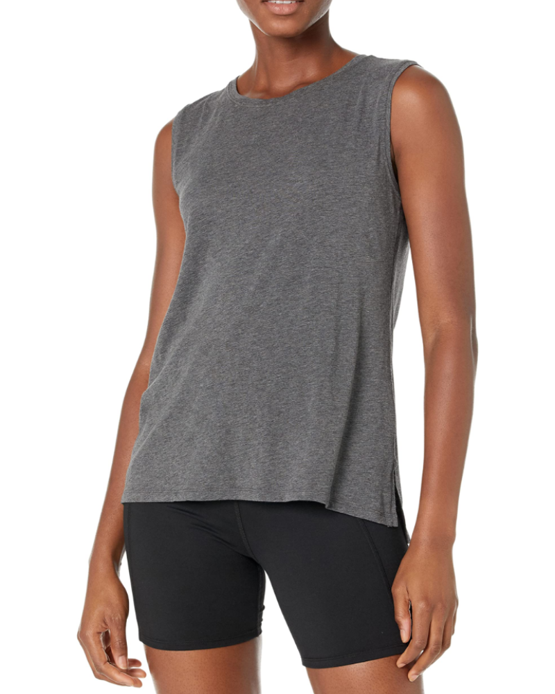 Blythe Women's Sleeveless Jersey Tank Top – Stretch Cotton Blend Vest