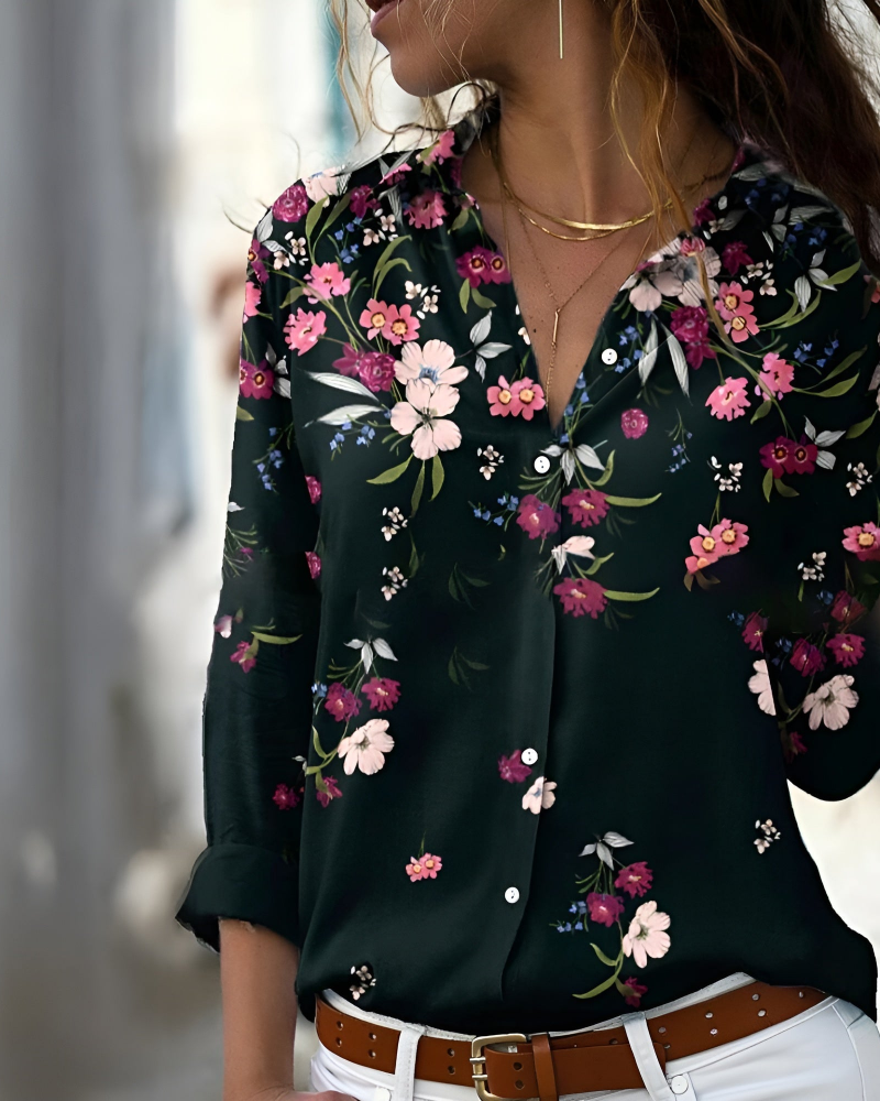 Keziah Women's Printed Blouse – Breathable Fabric & Relaxed Fit