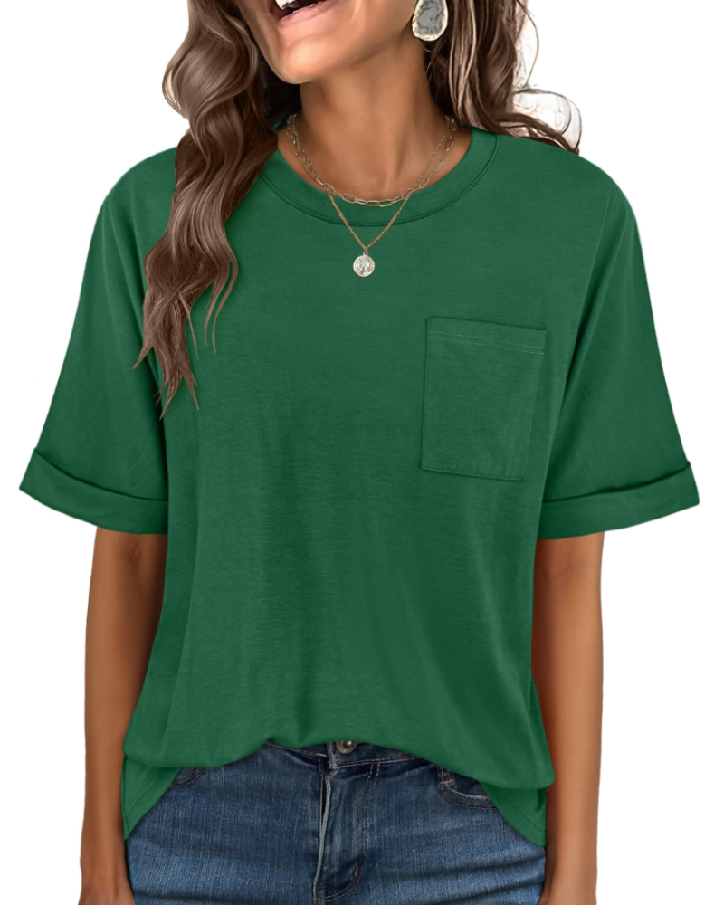 Imogen Women's Oversized T-Shirt – Crew Neck Short Sleeve Casual Summer Top