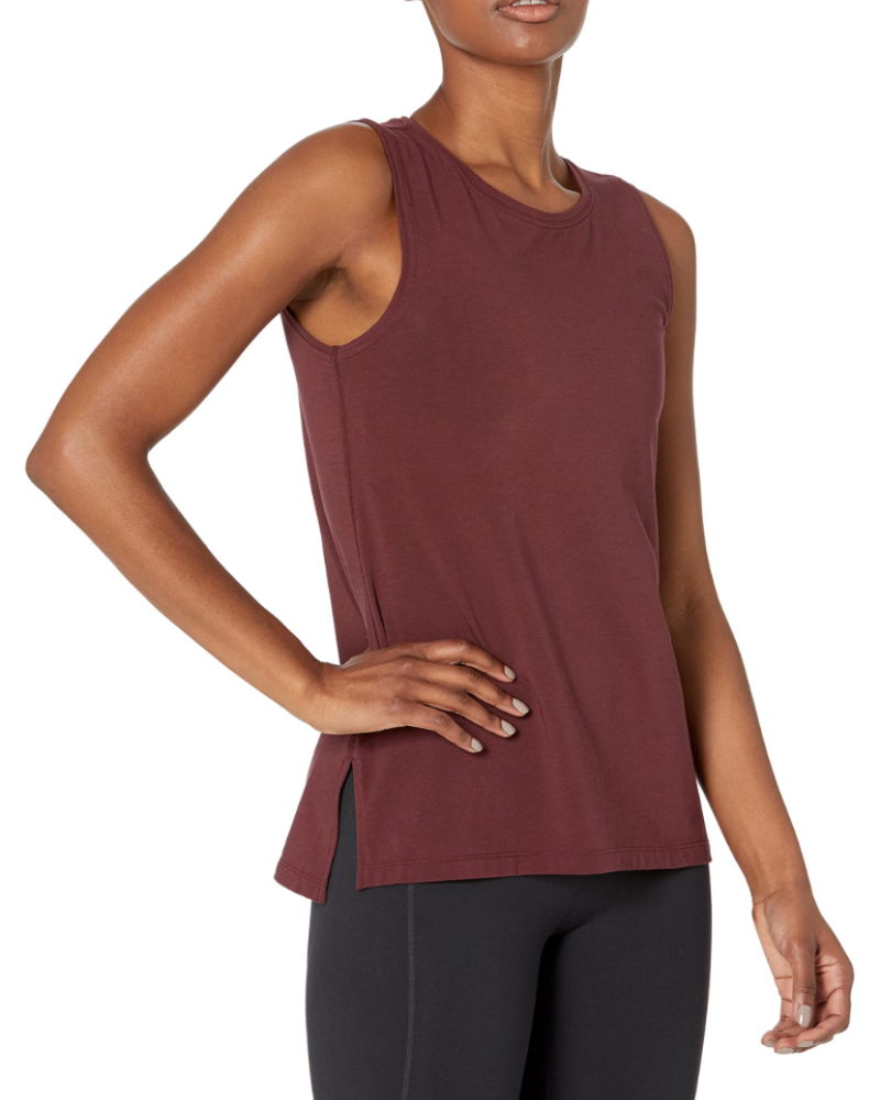 Blythe Women's Sleeveless Jersey Tank Top – Stretch Cotton Blend Vest