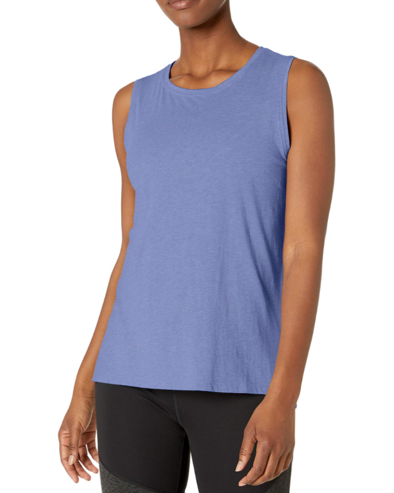 Blythe Women's Sleeveless Jersey Tank Top – Stretch Cotton Blend Vest