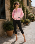 Harper Women's Pink Bomber Jacket – Grease Pink Ladies Fancy Dress Costume