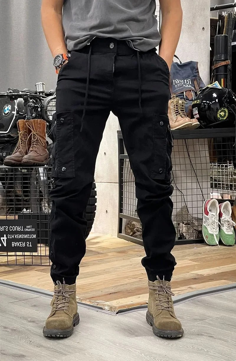 Callum Men's Stretch Cargo Trousers – Spandex Flex Fit with Utility Pockets