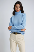 Naomi Women's Roll Neck Jumper – Soft Knit Regular Fit Winter Sweater