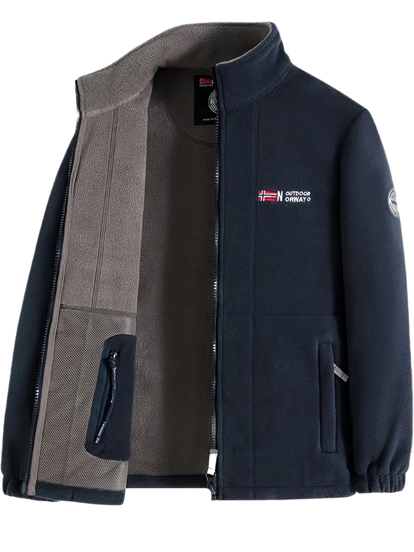 Finley Men's Fleece Jacket – Thermal Outdoor Zip Up Lightweight Winter Coat