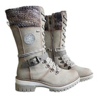 Aubrey Women's Knee High Winter Boots – Lace Up Zip Warm Outdoor Boots