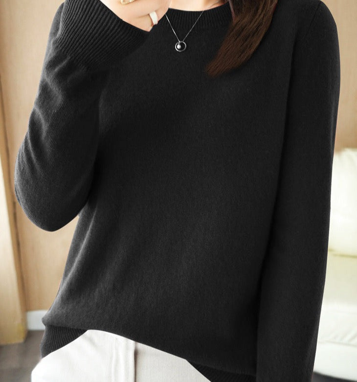 Odette Women's Knitted Jumper – Soft Fitted Knit with Elegant Everyday Style