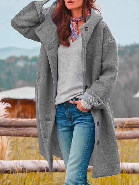 Beatrix Women's Wool Coat – Elegant Tailored Long Winter Overcoat