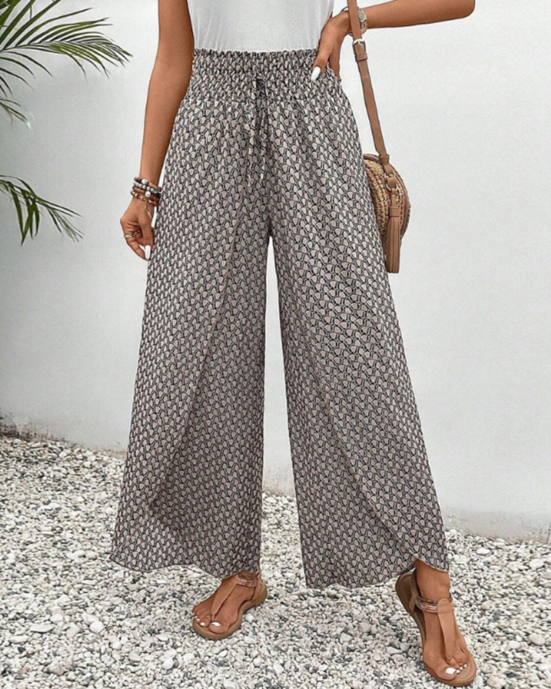 Adeline Women's Wide Leg Trousers – High Waisted Smart Casual Palazzo Trousers