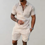 James Men's Summer Set – Cotton Linen Shirt & Shorts Casual Holiday Outfit