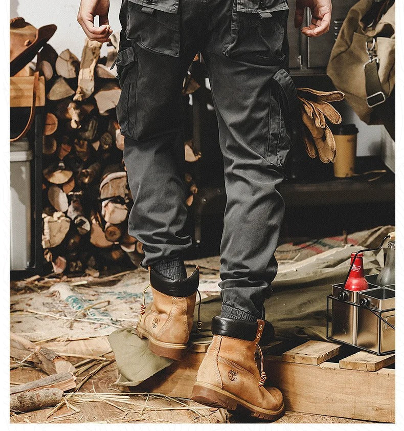 Callum Men's Stretch Cargo Trousers – Spandex Flex Fit with Utility Pockets