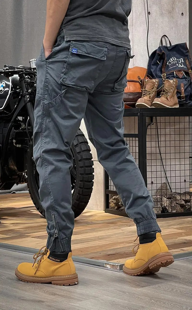 Callum Men's Stretch Cargo Trousers – Spandex Flex Fit with Utility Pockets