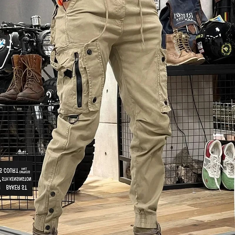 Callum Men's Stretch Cargo Trousers – Spandex Flex Fit with Utility Pockets