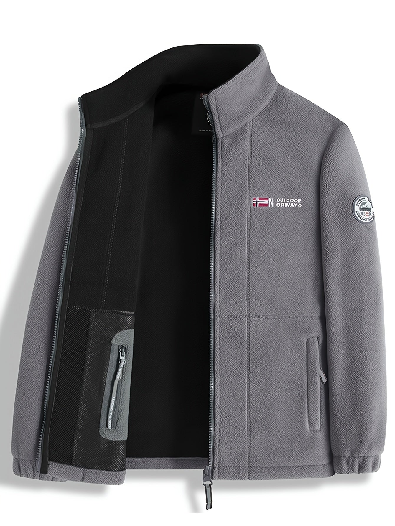 Finley Men's Fleece Jacket – Thermal Outdoor Zip Up Lightweight Winter Coat