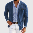 Nathaniel Men's Wool Blazer – Classic Smart Casual Tailored Suit Jacket