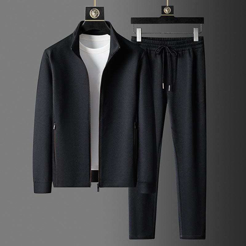 Benjamin Men's Tracksuit Set – Zip Jacket & Tapered Joggers Smart Casual Co-Ord