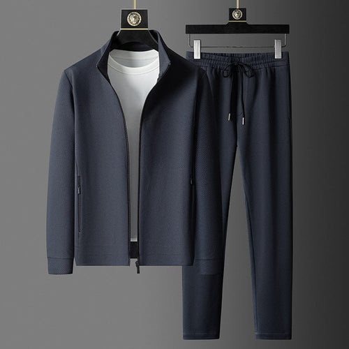 Benjamin Men's Tracksuit Set – Zip Jacket & Tapered Joggers Smart Casual Co-Ord