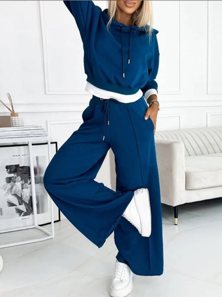 Blythe Women's Lounge Set – Soft Short Sleeve Top & Relaxed Fit Trousers