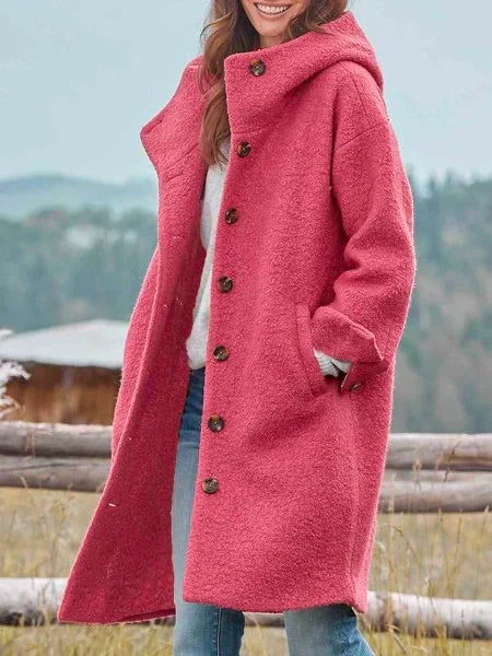 Beatrix Women's Wool Coat – Elegant Tailored Long Winter Overcoat