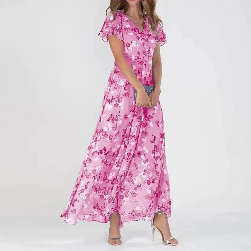 Agreta Women's Fitted Midi Dress – Elegant Woven Fabric & Timeless Silhouette