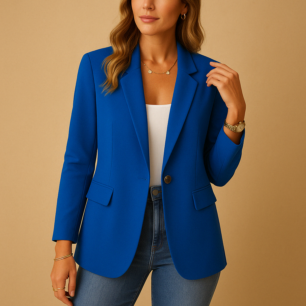 Natalie Women's Tailored Blazer – Stretch Smart Casual Office Jacket