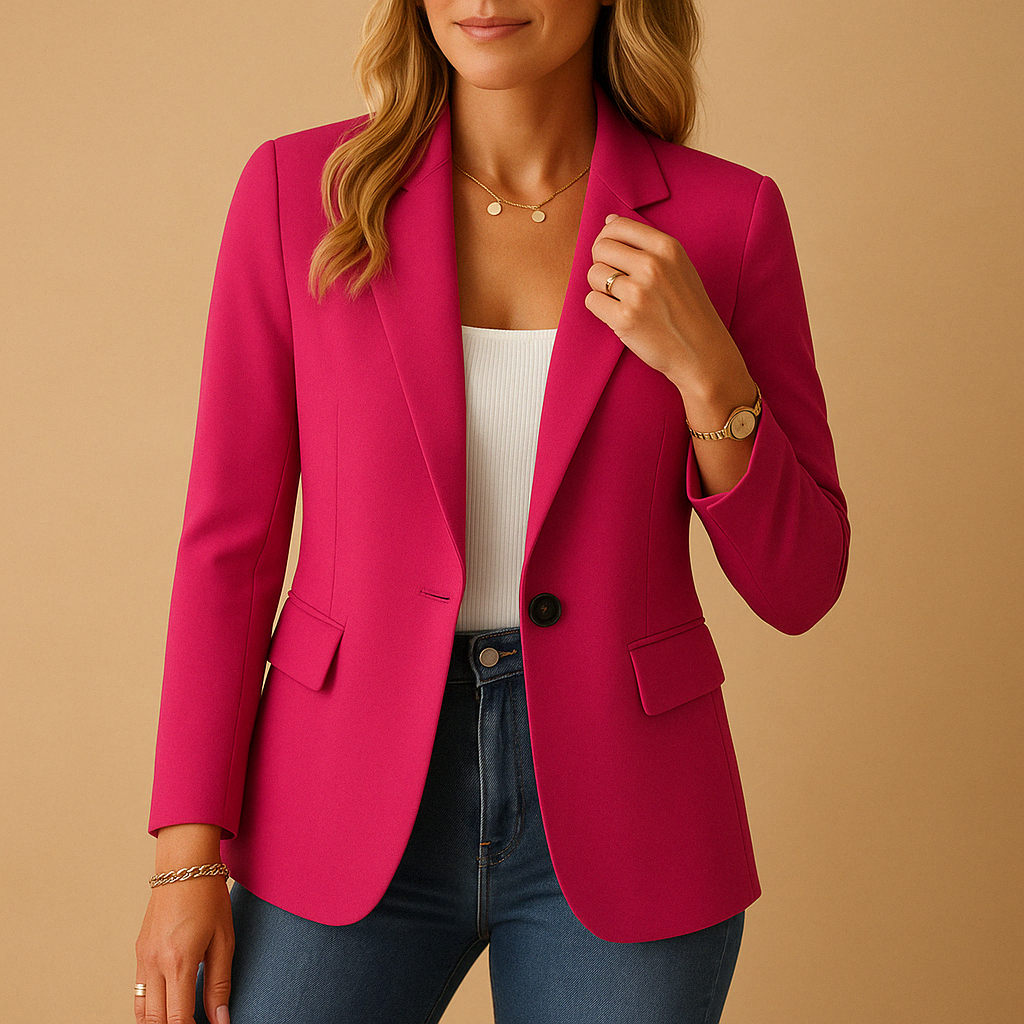 Natalie Women's Tailored Blazer – Stretch Smart Casual Office Jacket