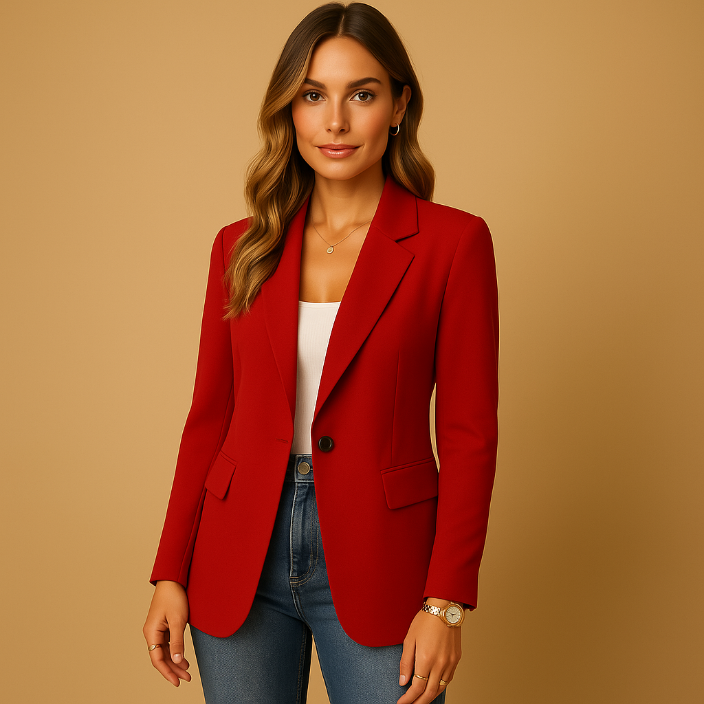 Natalie Women's Tailored Blazer – Stretch Smart Casual Office Jacket