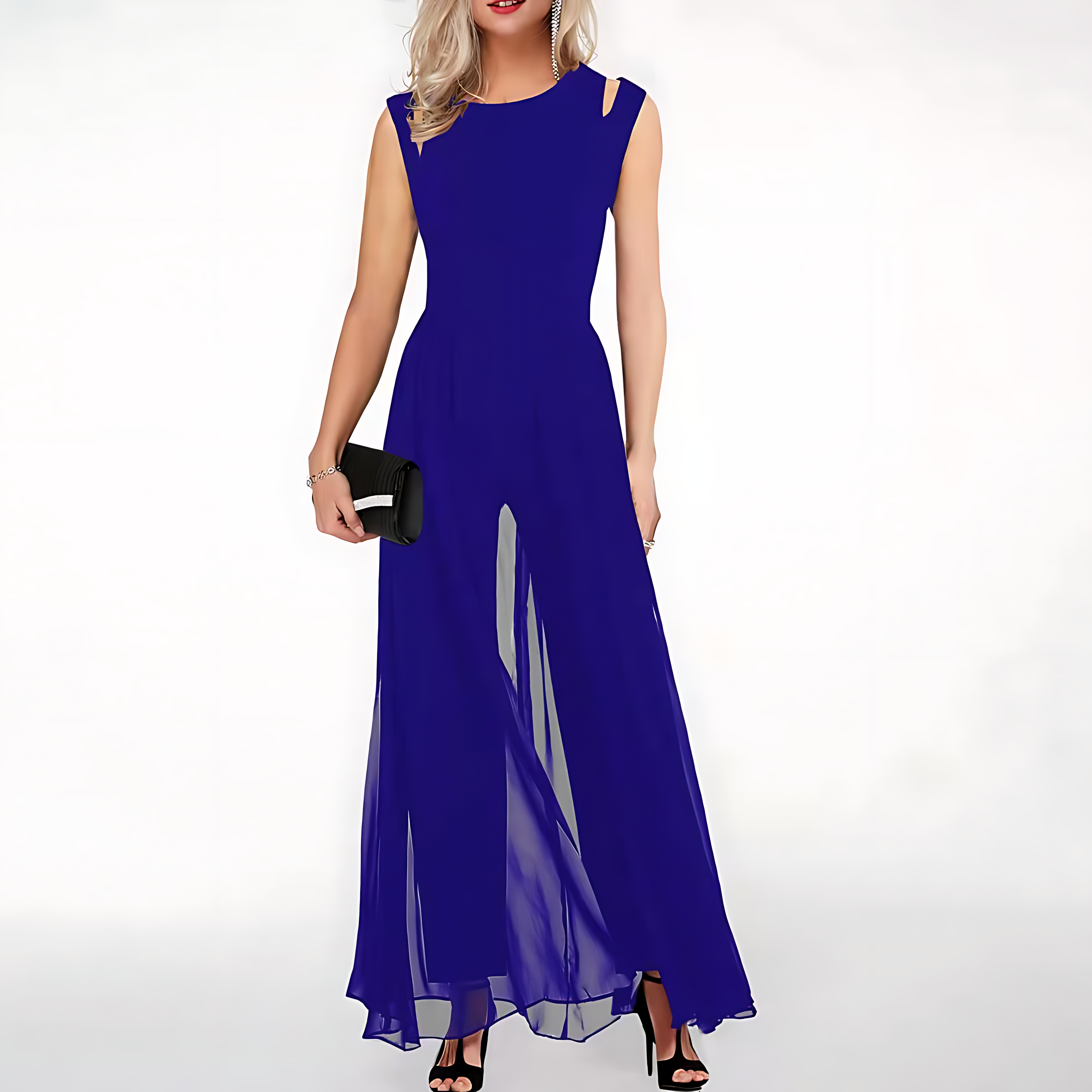 Nalani Women's Jumpsuit – Cotton Smart Casual Sleeveless All Occasion Jumpsuit