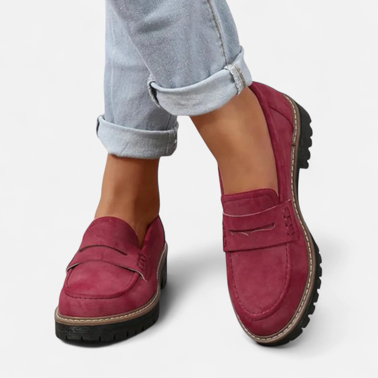 Louisa Women's Comfort Loafers – Arch Support Slip On Casual Walking Shoes