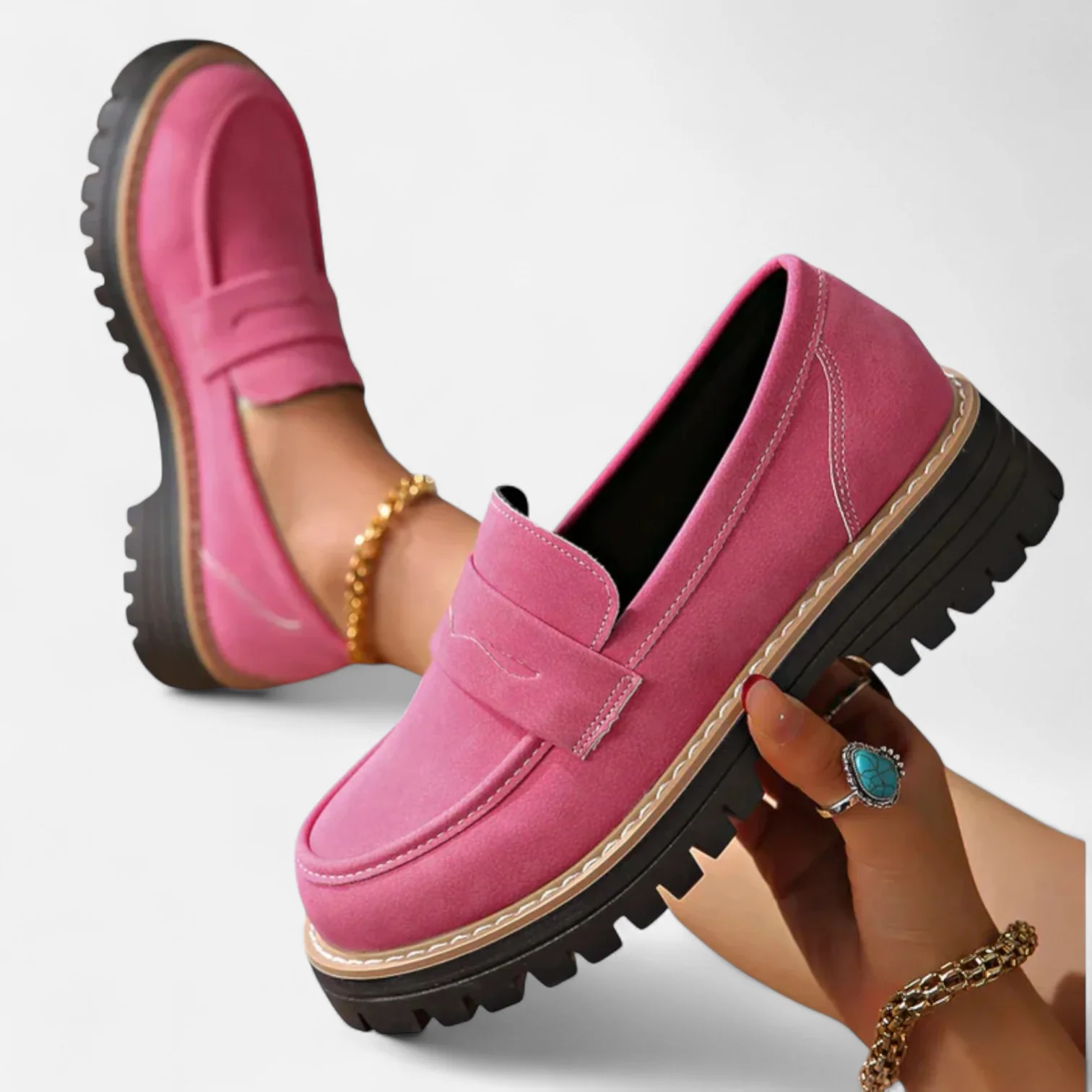 Louisa Women's Comfort Loafers – Arch Support Slip On Casual Walking Shoes