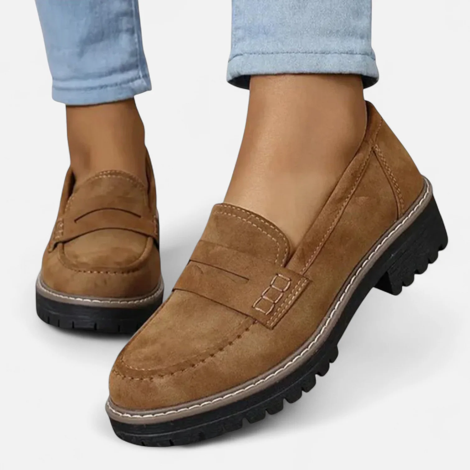 Louisa Women's Comfort Loafers – Arch Support Slip On Casual Walking Shoes