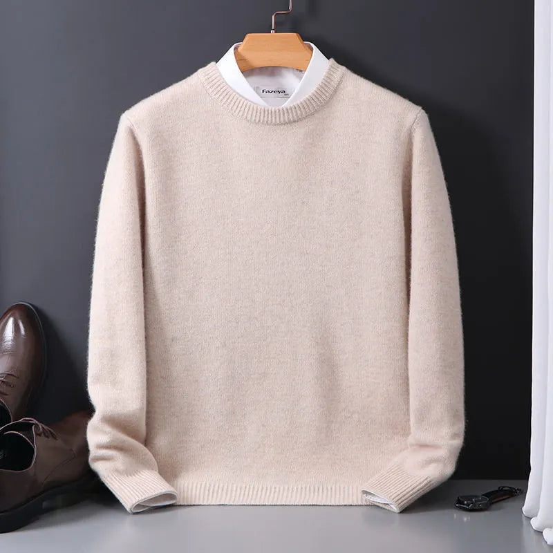 Arthur Men's Cashmere Jumper – Crew Neck Regular Fit Luxury Knit Sweater