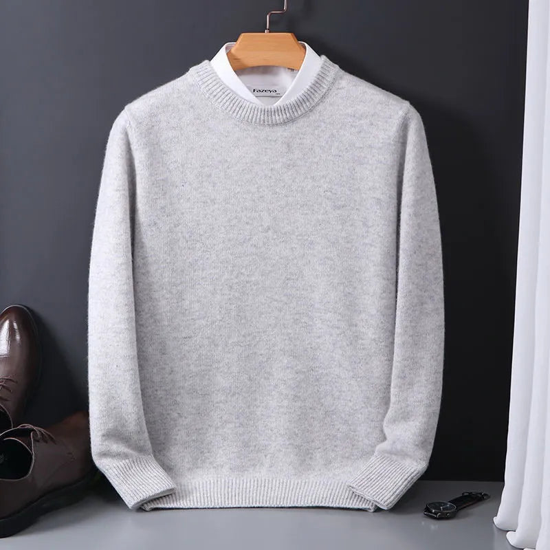 Arthur Men's Cashmere Jumper – Crew Neck Regular Fit Luxury Knit Sweater